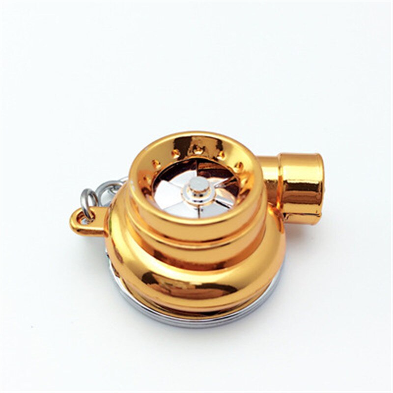 Mini Turbo turbocompresor para coche, llavero con anilla giratoria, llavero con luz: 04