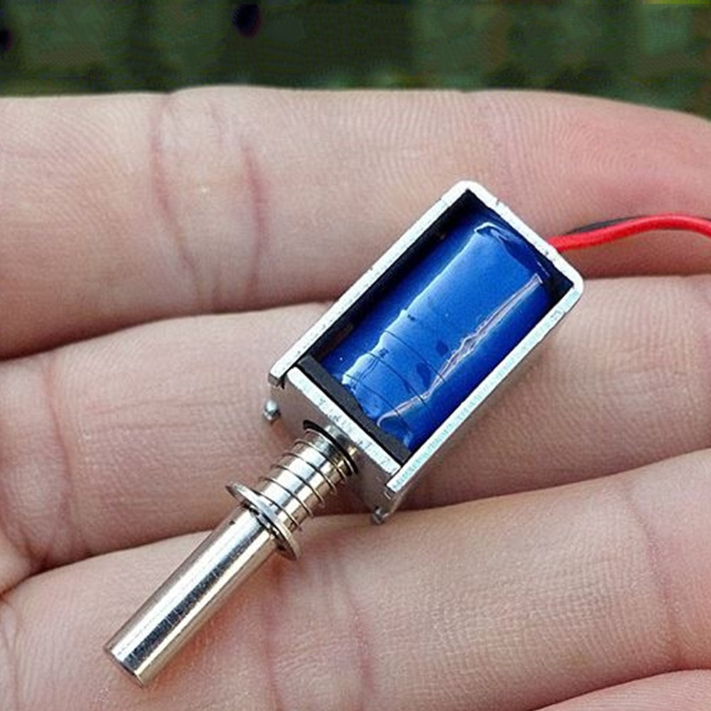 Mini electroimán de válvula Micro solenoide DC 3V-12V, marco abierto, tipo de extracción de CC, imán para válvula de aire y agua eléctrica de 6V y 12 voltios