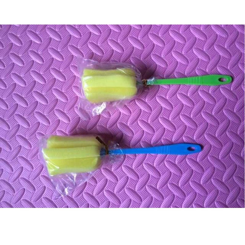 Cepillo para biberón de leche para bebé, limpiador de pezones, taza, botella, rotación de 360 grados, esponja de plástico, cepillos de lavado