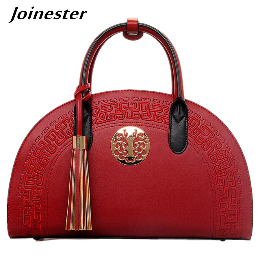 Chinese Style Vintage Women's HandbagS PU Hobos Shoulder Bag Medium Size Crossbody Bags for Ladies Tote Bags for Women Clutch