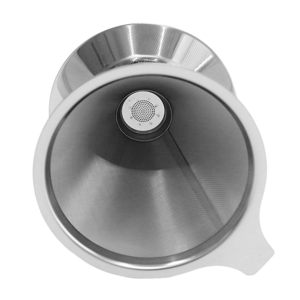 Stainless Steel Reusable Coffee Filter Holder Sets Brew Drip Cone Coffee Strainer Funnel Metal Mesh Coffee Tea Maker Basket