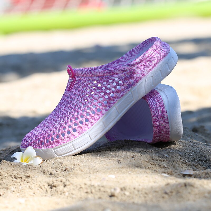 Sandalias clásicas originales para mujer, sandalias clásicas de verano, zapatos de playa al aire libre, chanclas para jardín, zapatillas gráficas con flores de agua