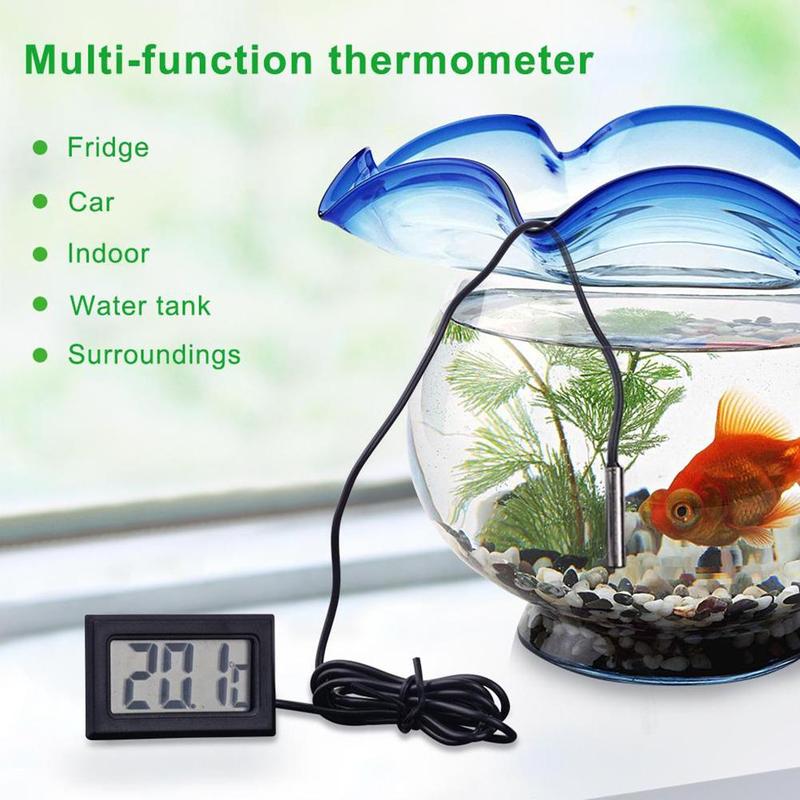 Termómetro digital electrónico para acuario, medidor de temperatura, impermeable, U3M6