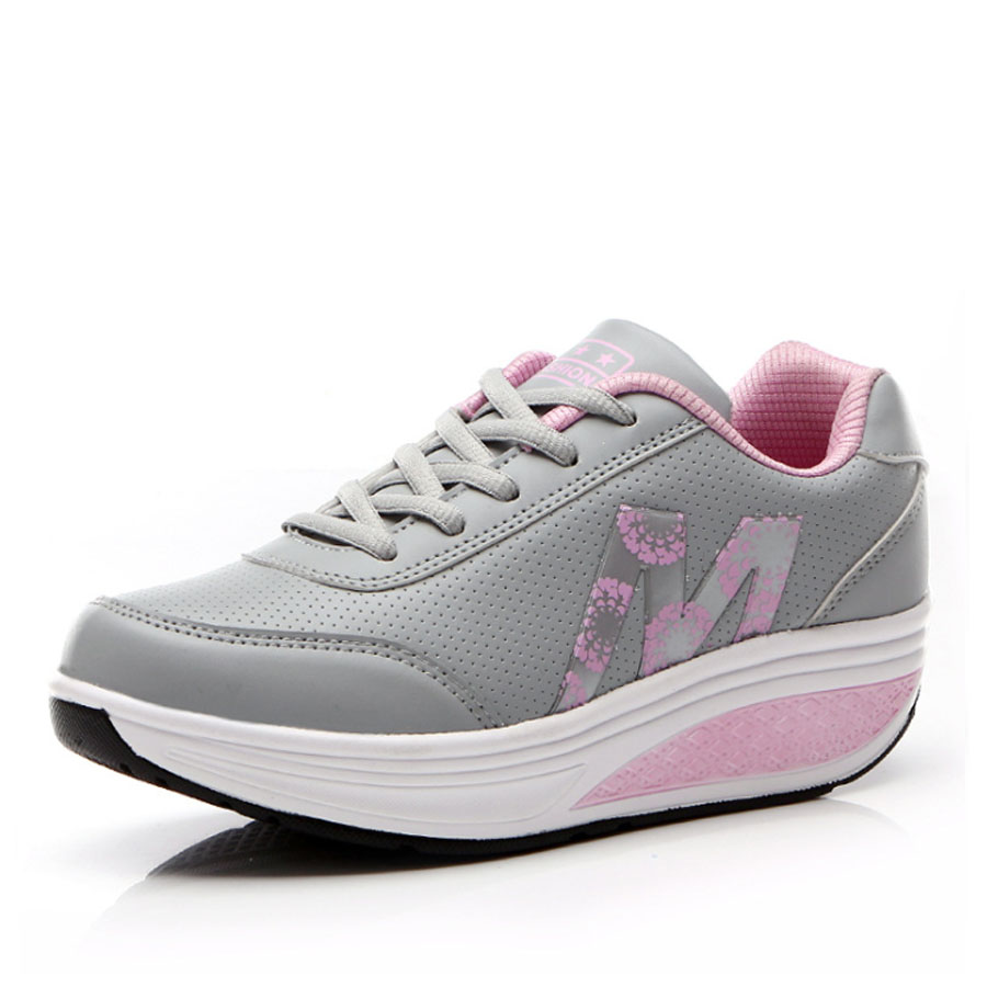Vtota wedges sneakers kvinder åndbare walking sko platform casual dame sneakers chunky sneakers kvinder designere: 2719 grå / 5