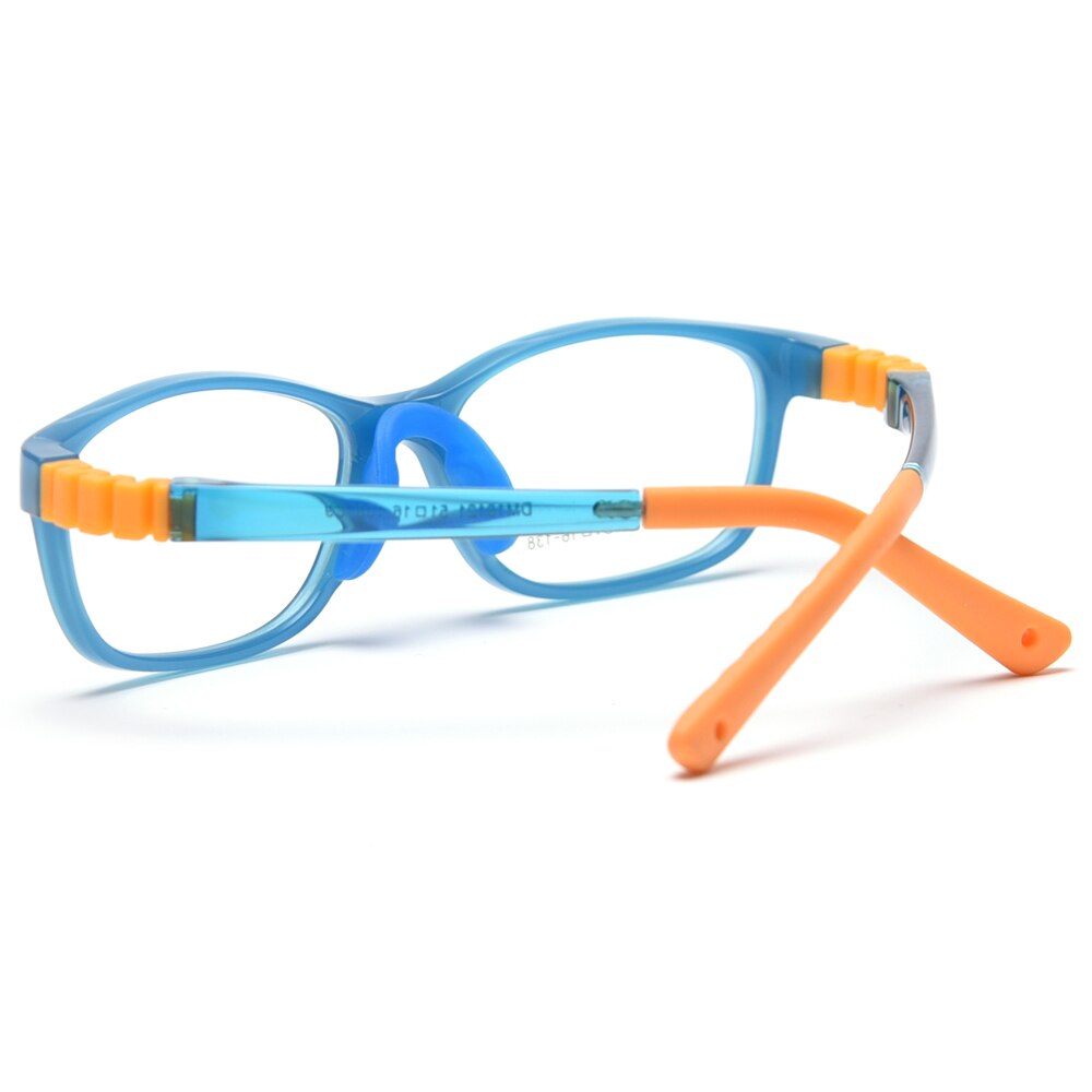 Peekaboo silicone square glasses for kids boy clear lens tr90 blue pink girl optical glasses frame for children ultraligt