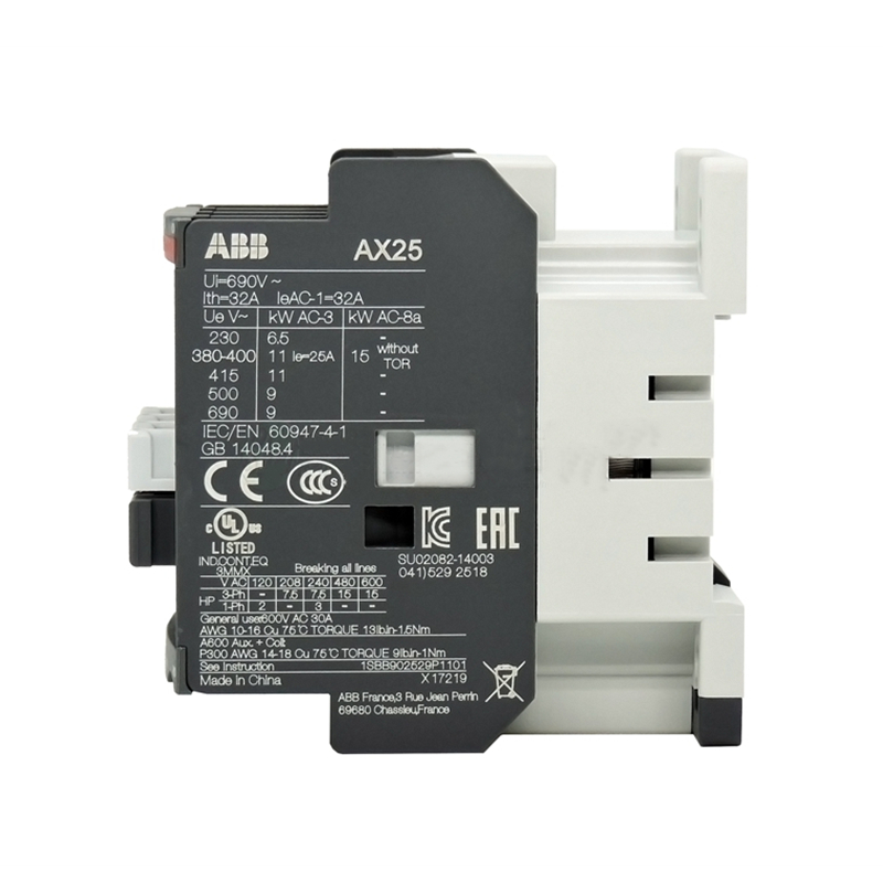 ABB 25A 3P AC Contactor AX25-30-10 AX25-30-01 Coil Voltage AC220V AC110V AC24V AC380V
