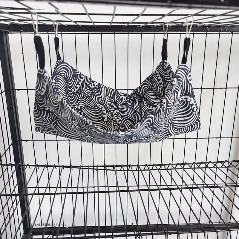 Hamac en peluche pour Hamster, petit Animal, Double couche, sac de couchage épais, nid pour animaux de compagnie, Rat, écureuil, Cage suspendue pour maison