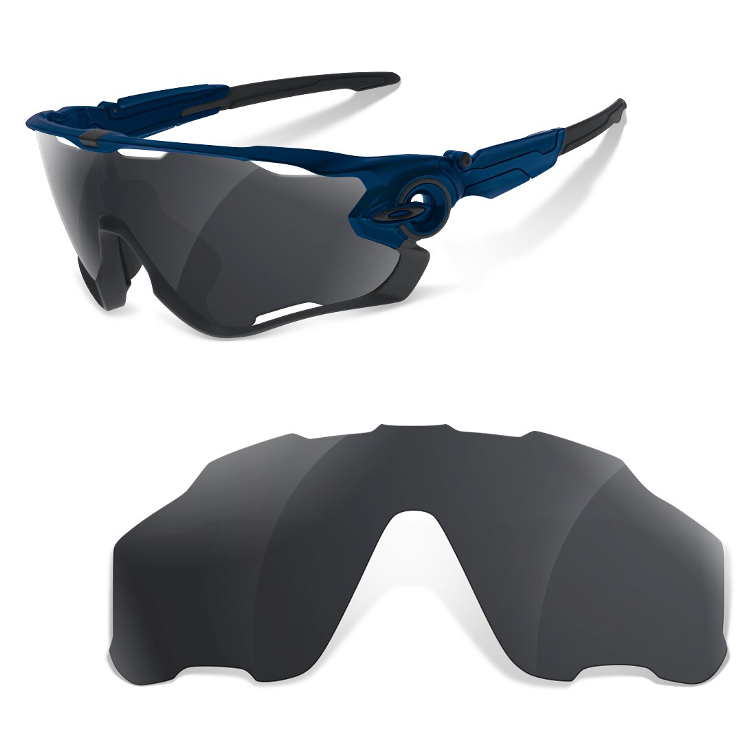 Lentes de Recambio Fotocromáticas Compatibles para Oakley Jawbreaker: Black - Polarized