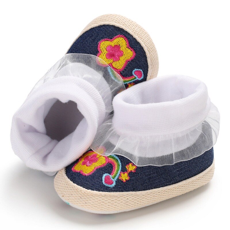 Herfst Winter Baby Laarzen Katoen Schattige Baby Toevallige Zachte Bodem Peuter Laarzen Cartoon Print Patroon Baby Laarzen
