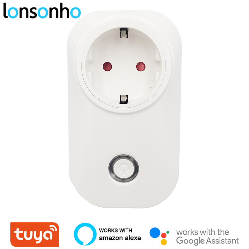 Lonsonho smart plug wifi smart socket 16a 3520w power monitor energisparer eu au uk brasil israel chile plug tuya smart life app