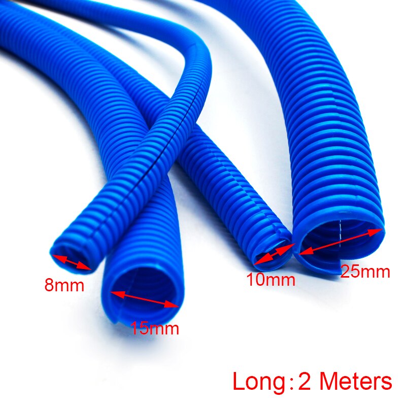 DEFT-tubo Flexible de PP corrugado para coche, conducto de aislamiento, carcasa de arnés de cables, 2M, 8mm-25mm, 4 Uds.