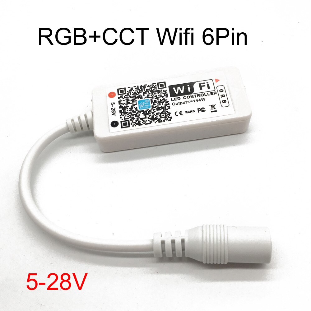 DC5V 12V 24V RGB Led Wifi Controller RGBW RGBWW Bluetooth WiFi LED controller For 5050 2835 WS2811 WS2812B led strip Magic Home: Wifi RGB CCT