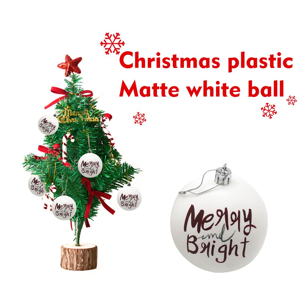 3Pcs Christmas Balls 6cm Baubles Christmas Tree Decorations Matte White Balls Christmas Tree Hanging Ornament Party Supplies