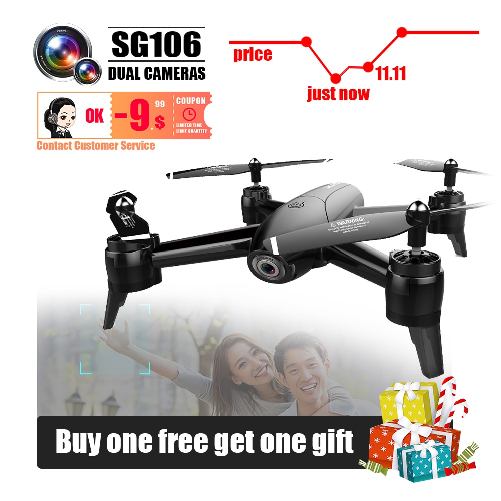 Sg106 Drones Met Camera Hd Dron Rc Helicopter Drone 4 K Speelgoed Quadcopter Drohne Quadrocopter Helikopter Selfie Afstandsbediening