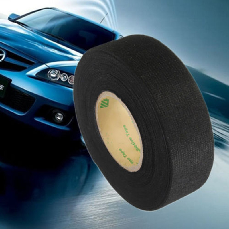 Vehemo 1Roll 19Mm X 15M Geluidsisolatie Kabelboom Tape Sterke Lijm Doek Stof Tape Voor Looms auto Accessoires