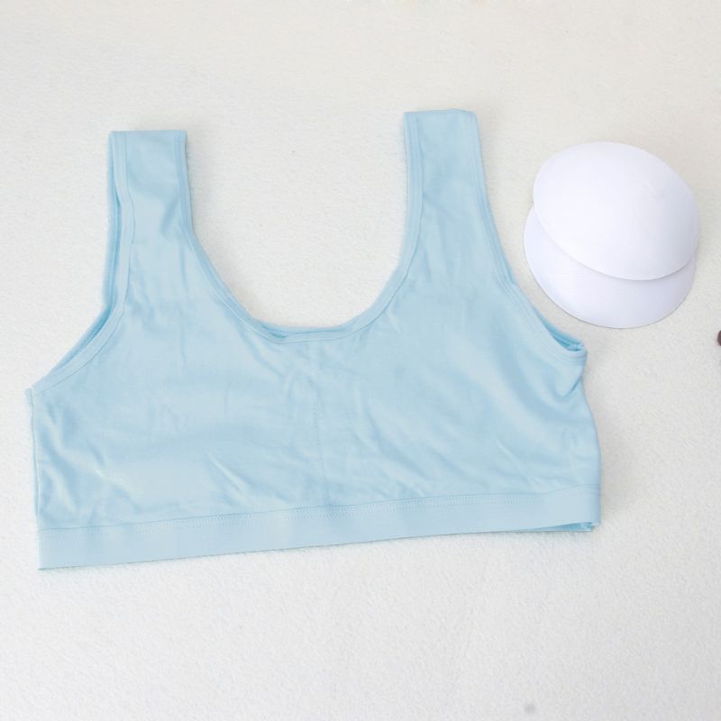 Ropa interior para niños y adolescentes, Sujetador deportivo para adolescentes, sujetador de entrenamiento para pubertad, ropa interior 57BF