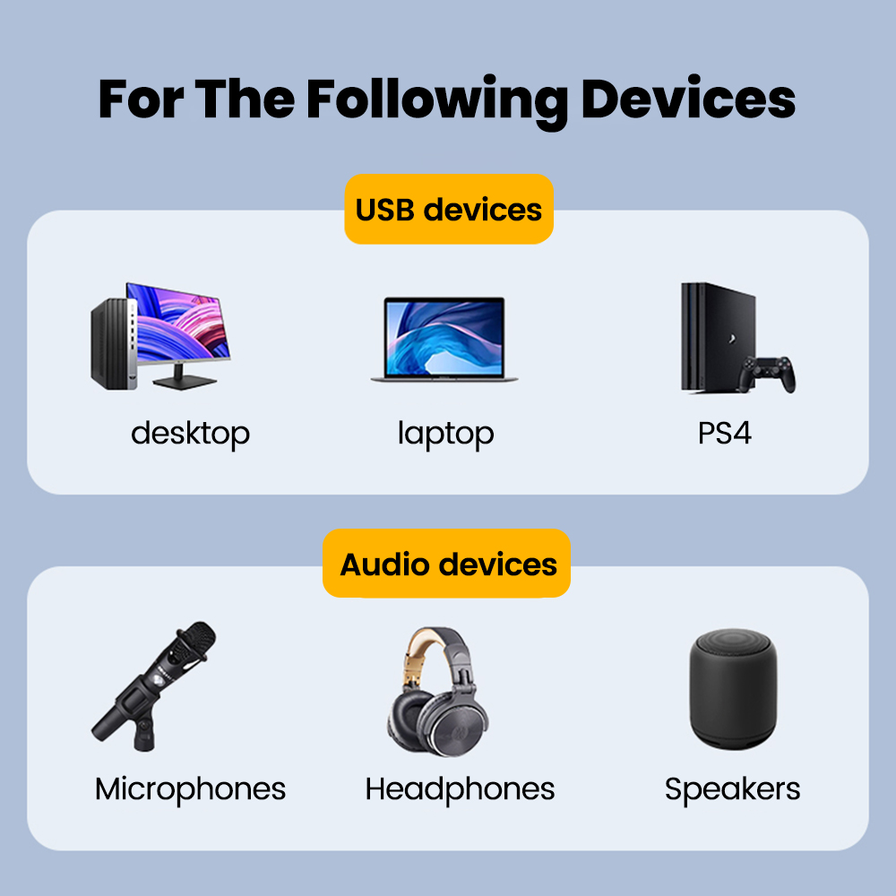 USB To 3.5mm Sound Card External Headphone Adapter Stereo Audio Microphone Sound Card For PC Computer Laptop USB to Audio Jack