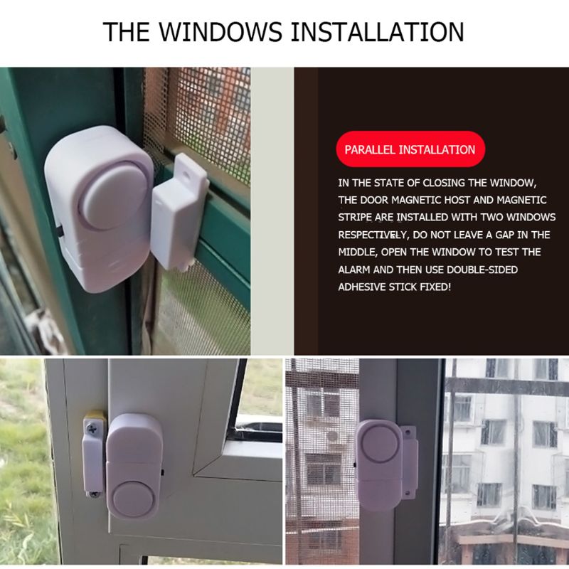 Home Security Alarm System Standalone Magnetic Sensors Independent Wireless Home Door and Window Alarm Security Burglar Alarm