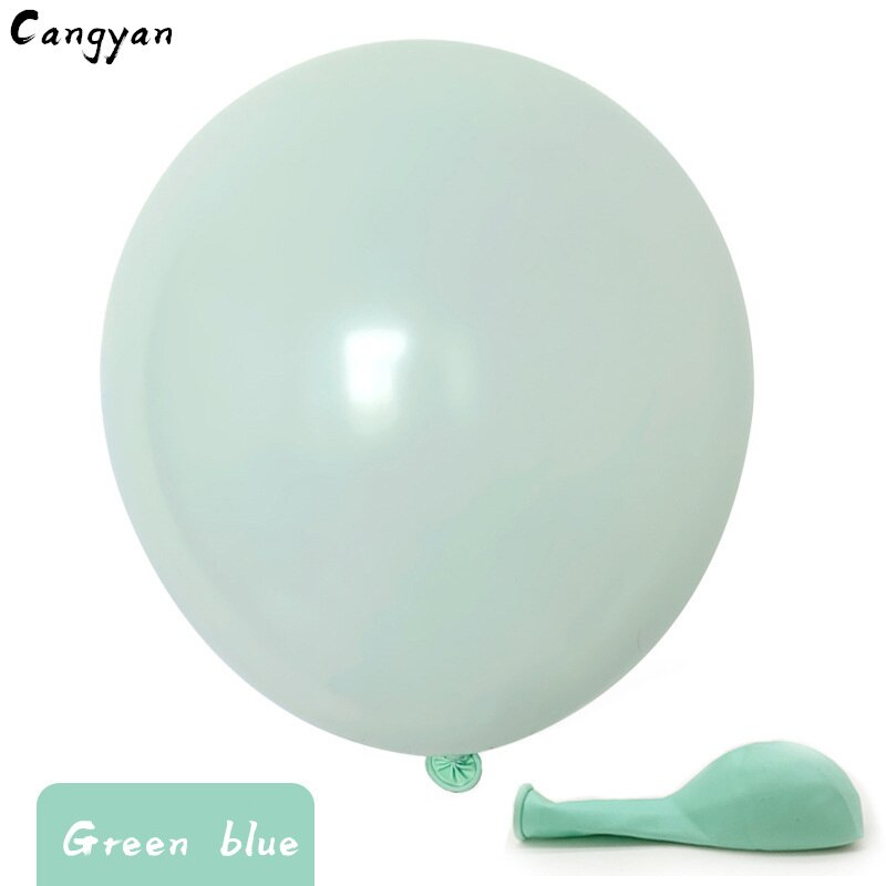 50 pcs 10 inch thick 2.2 g round birthday party wedding arrangement candy color balloon color macaron balloon toy ball child: green blue