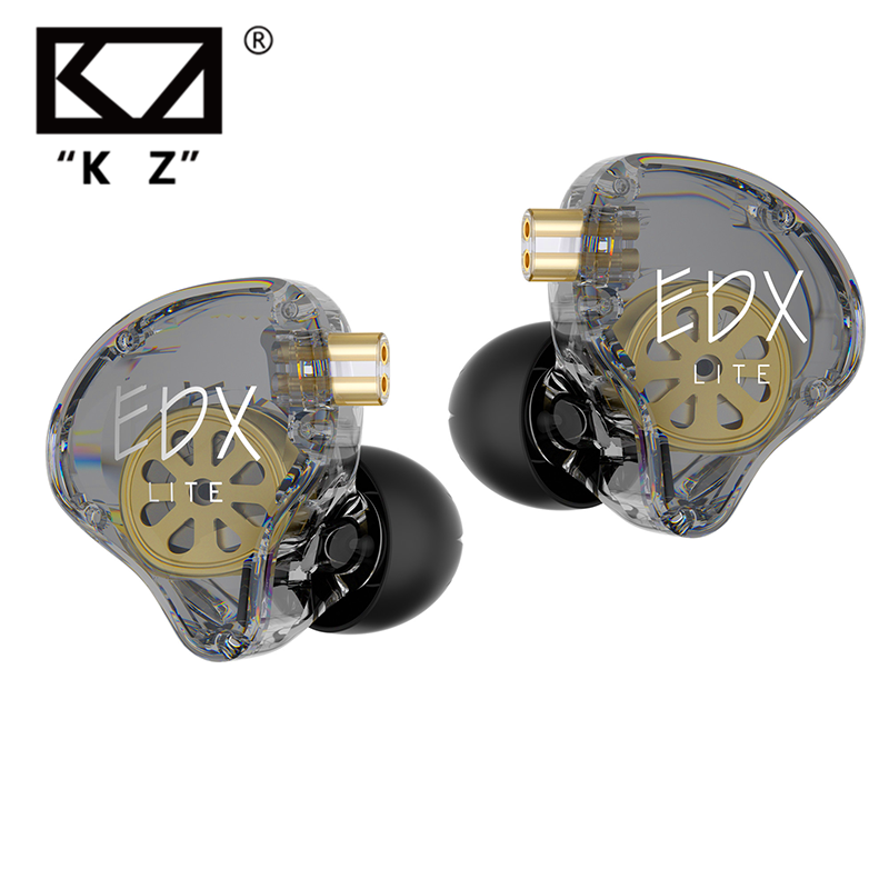 Słuchawki KZ EDX LiteDynamiczne słuchawki douszne HIFI gitara basowa Słuchawki douszne Sportowy zestaw słuchawkowy z redukcją szumów