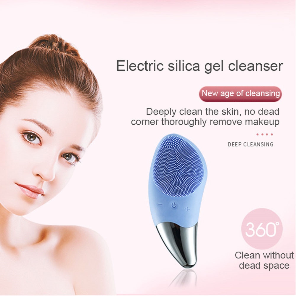 Wasserdichte Gesichtsreinigungsbürste für Männer und Frauen, wiederaufladbare elektrische Peeling-Gesichtswäscher-Reinigungsbürste