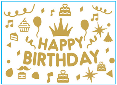 6pcs 27x20cm Balloon Stickers Happy Birthday Party Decorations For Kids Happy birthdays Bubble Ball Bobo Ballons DIY Stickers: ROYAL BLUE