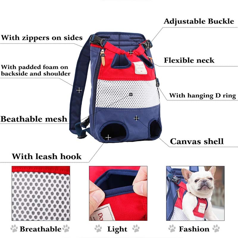 Pet Carrier Rugzak Kat Hond Benen Out Front Reistas Wandelen Rugzak Voor Kleine Medium Katten Honden Bulldog Teddy puppy