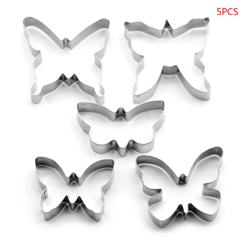 Easter Butterfly Cookie Cutter 5 Different Shape Stainless Steel Biscuit Cutters 896A
