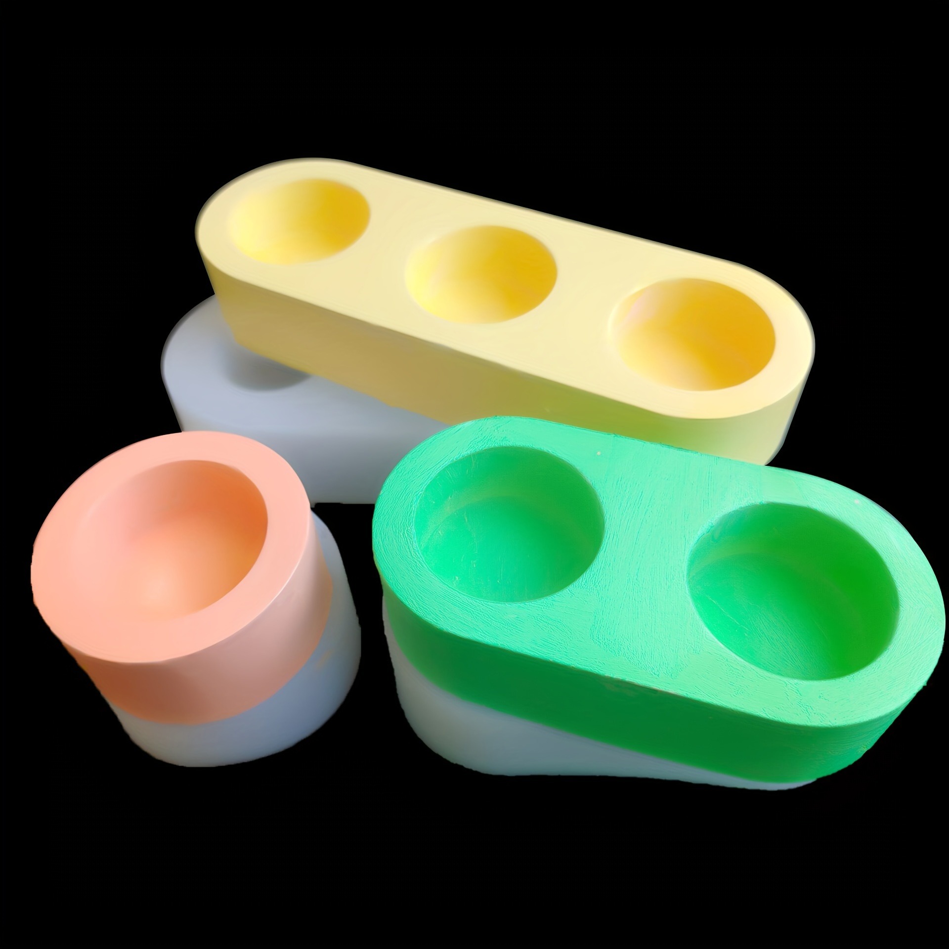 Portavelas de yeso, molde de silicona, resina artesanal, arcilla polimérica, herramienta de hormigón para fabricación de joyas y decoración de habitaciones
