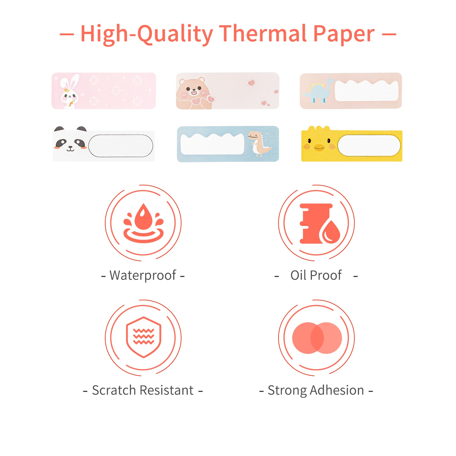 Colorful Label Paper Self-Adhesive Thermal Paper Roll 14*40mm 160sheets/roll Compatible with Phomemo D30 Thermal Printer