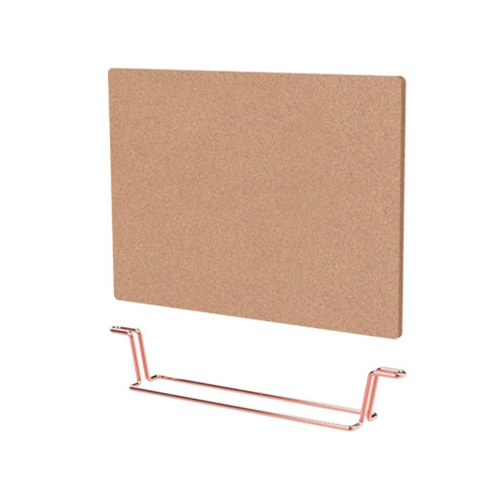 Natural Message Cork Board Environmentally Memo Pinboard Home Office Notice Display Organizer Supplies: Rose Golden