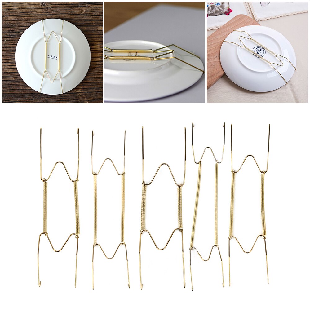 1pc metall w type usynlig vegg veranda krok tallerken vårholder plater henger fotoramme display hjem dekor tilbehør verktøy