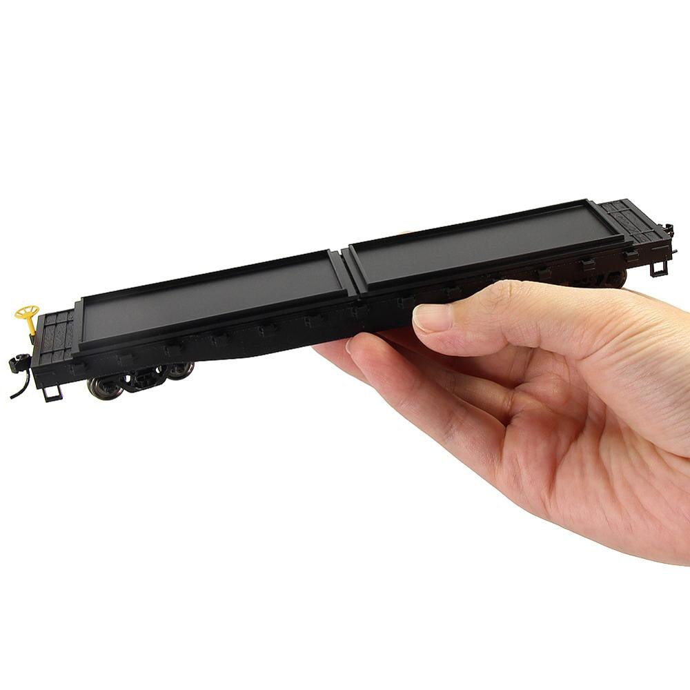 Transporteur de voiture plat 52 ", à échelle HO, 1 pièce, modèle 1/87, 52 pieds, conteneur de Train, transport de marchandises, 1 pièce C8741DS: Black