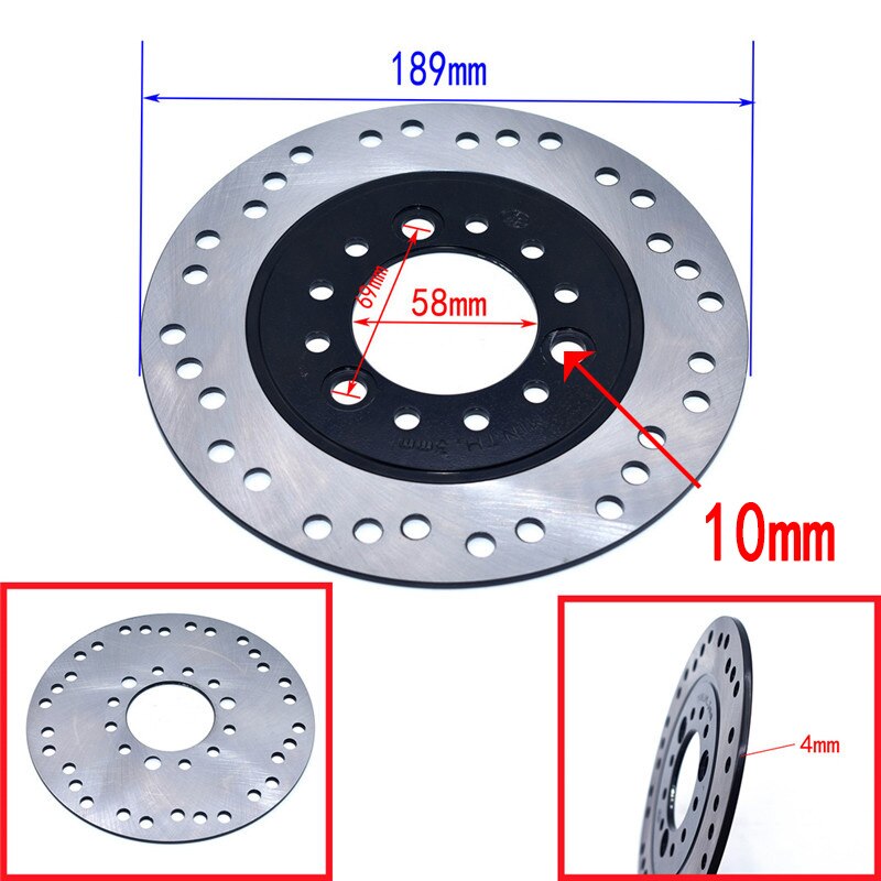 Voor Achter Remschijf Rotor 108 130 158 170 180 190Mm Voor 125cc 150cc 200cc 250cc Quad Pit Dirt bike Atv Utv: G