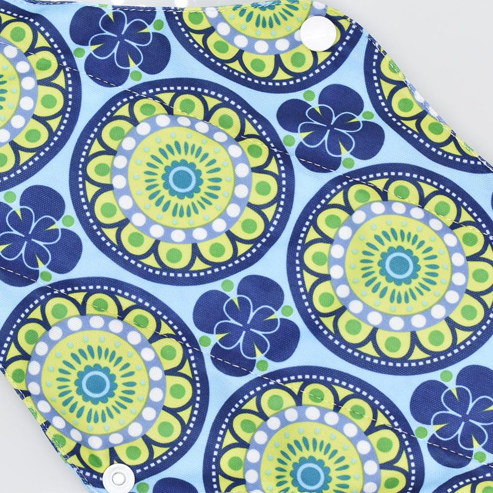 1pc Dag Gebruik Maandverband met Organische Bamboe Innerlijke Waterdichte Gedrukt Regelmatige Flow Herbruikbare Super Zachte Mama Pads