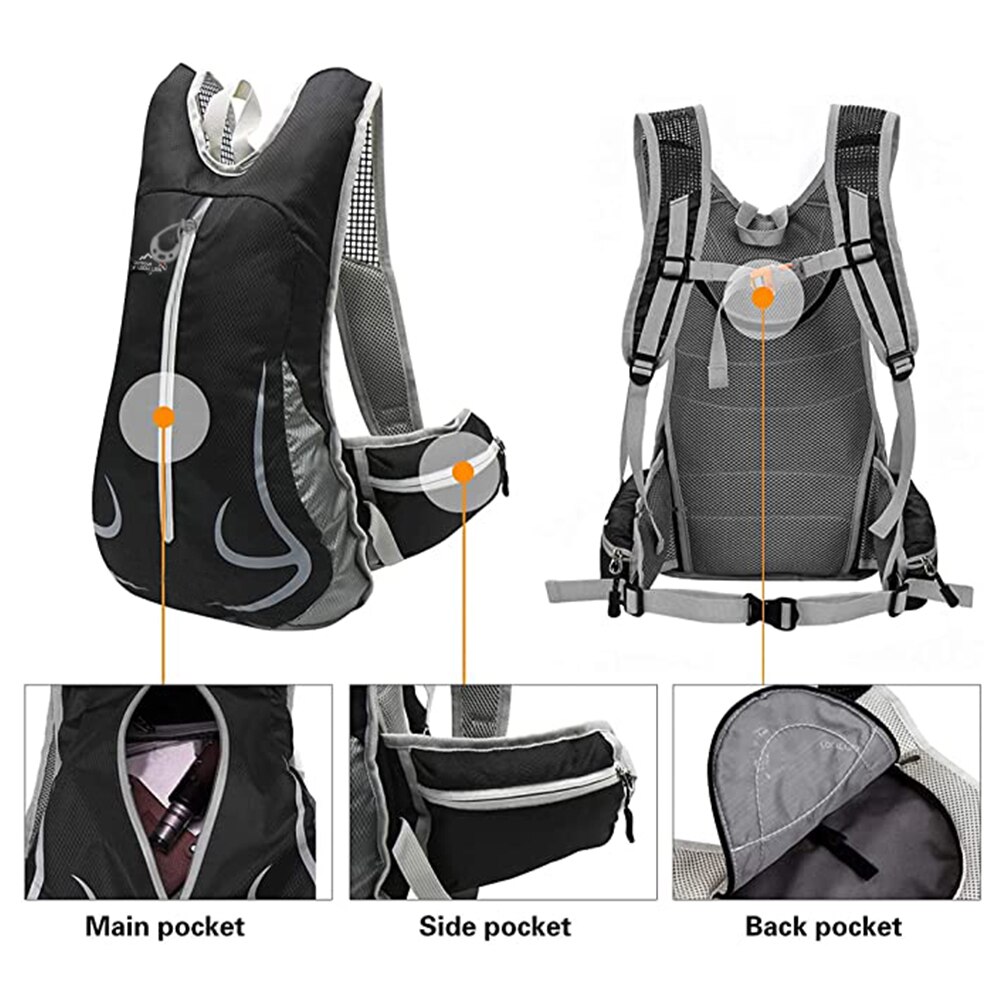 Travel backpack, ultra light ski rucksack, waterproof sports rucksack, suitable for cycling, hiking, hiking, camping, school run