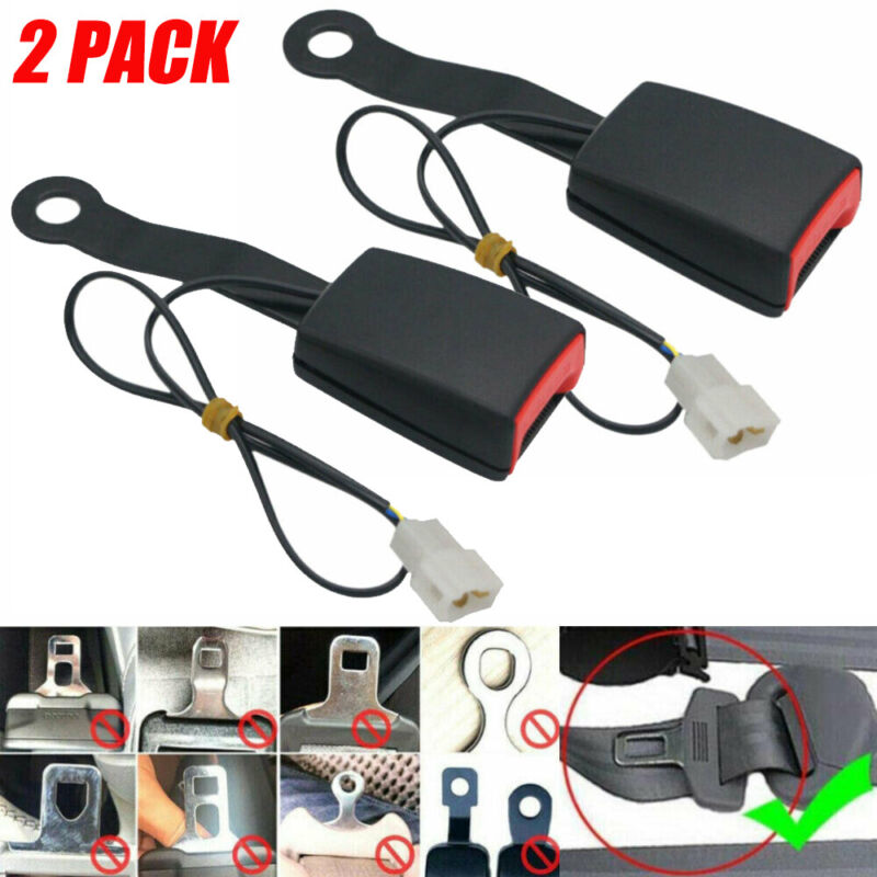 Universal- Auto Sicherheitsgurt Verlängerung Sicherheit Sicherheitsgurt Buchse Stecker Stecker Auto Sicherheitsgurt Zubehör mit Warnkabel Schwarz 7/8"