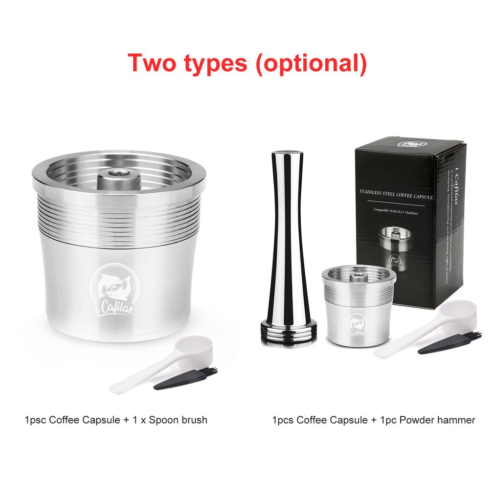 Rustfrit stål genopfyldelig kaffekapsel pod filter drypper sabotage kompatibel med illy kaffemaskine cn (oprindelse)
