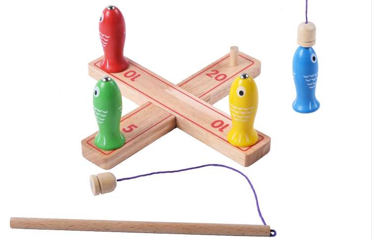 Holz Magnetischen Angeln Ring Spiel FrüHenne Bildung Puzzle Spielzeug Familie freundlicher Vaterschafts ÜSpund Werfen