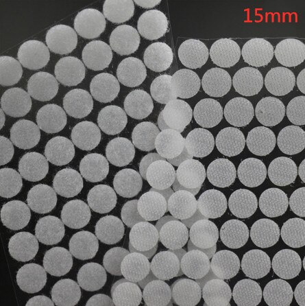 10/15/20/25/30mm Self Adhesive Fastener Tape Hook Loop Strong Glue Dot Sticker Disc White Black