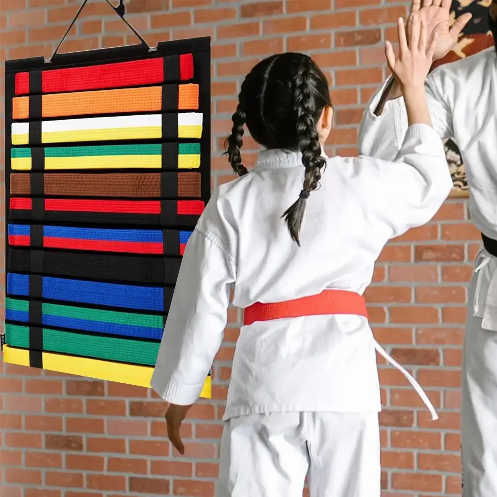 Taekwondo Riem Opslag Muur Opknoping Karate Riem Display Vilten Doek Collectie Riem Display Houder voor Taekwondo MMA Judo
