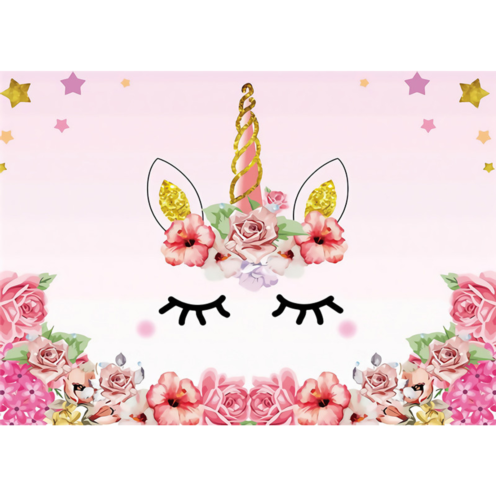 Unicorn Background Girl Birthday Party Decoration Unicorn Theme Cake Table Banner Photography Background Baby Shower Decoration: L / MULTI