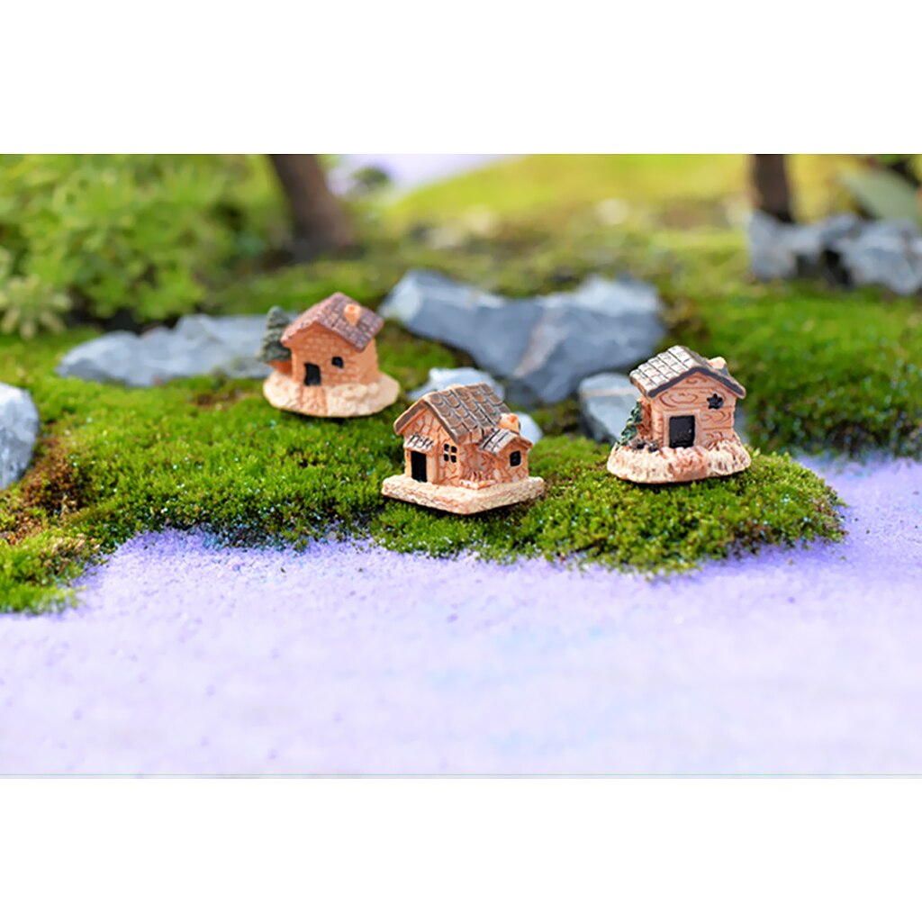 3 styks mini gør-det-selv dekoration harpiks hushave urtepotte mikro landskab til dekoreret urtepotten
