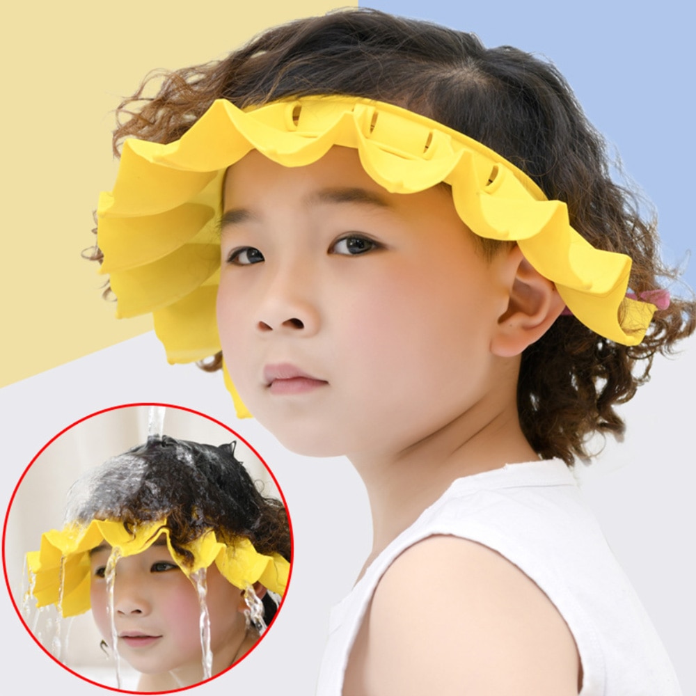 Kinderen Veilig Shampoo Douche Badmuts Bad Bescherm Verstelbare Zachte Cap Voor Baby Wash Hair Shield Kinderen Baden Hoed