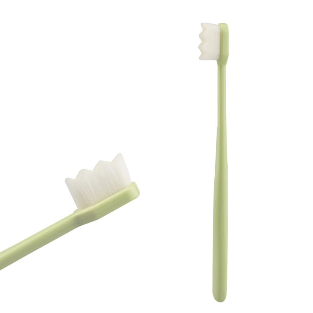 1PC Ultra-thin Super Soft Toothbrush Portable Eco-friendly Travel Outdoor Use Teeth Care Brush Oral Cleaning Oral Care Tools: green 1