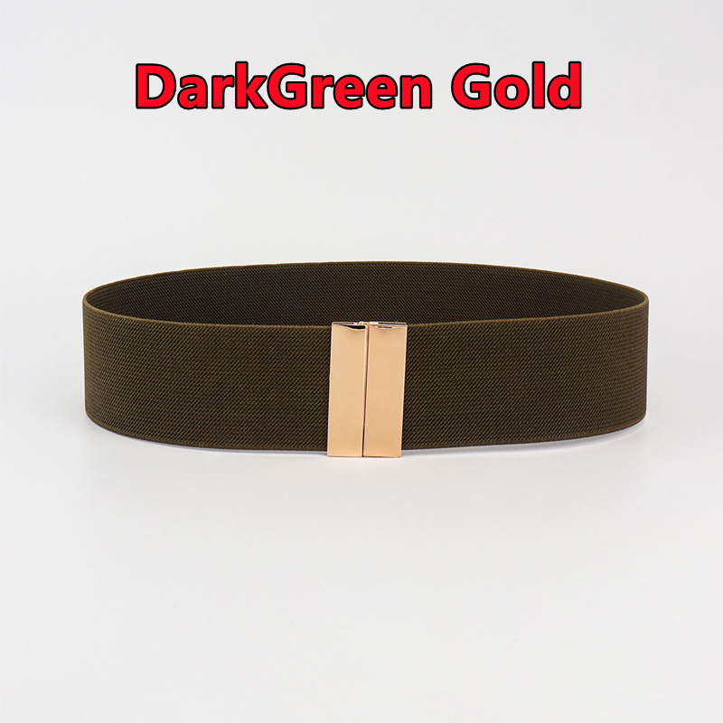 Cinturones anchos con banda elástica para mujer, cinturón sencillo para abrigo, hebilla femenina, correa negra, accesorios de decoración para vestido: Gris oscuro