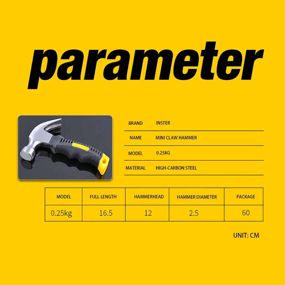 Draagbare Mini Shockproof Klauw Hamer Auto Multifunctionele Hamer Ontsnappen Hamer Anti-Slip Plastic Klauw Hamer Huishouden