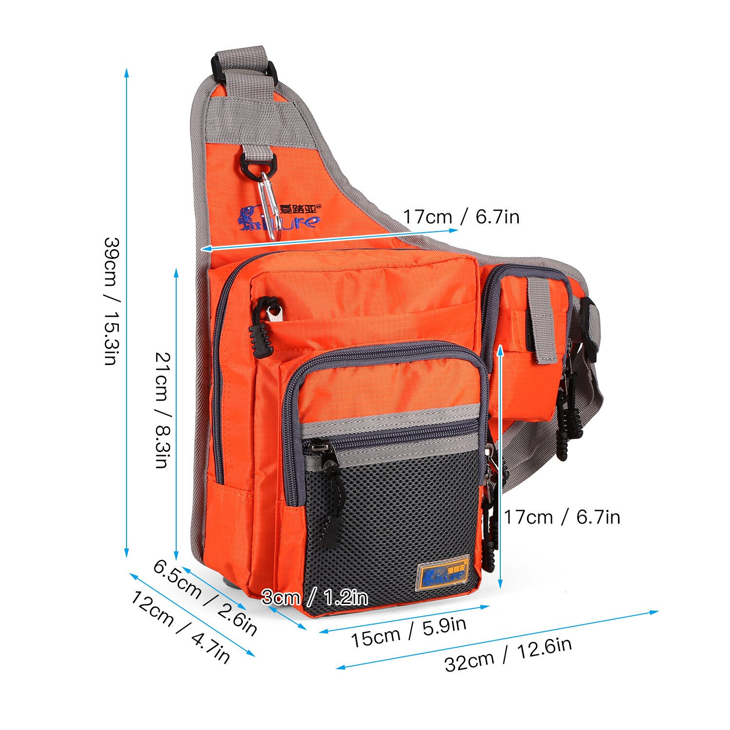 Ilure – sac de pêche étanche en toile, couverture de canne à pêche, grande capacité, moulinet, sac à dos pour leurres, boîte à bandoulière d&#39;extérieur