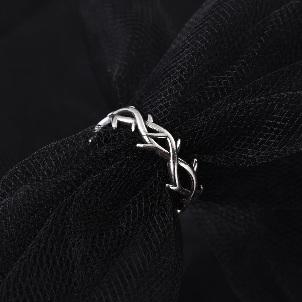 Anillos de espinas irregulares a la para pareja, anillo de dedo ajustable con personalidad Retro Hip-hop para hombres y mujeres, de joyería para amantes