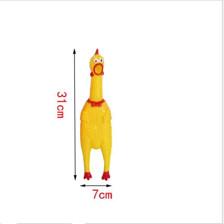 Kæledyrslegetøj stor medium lille sjov skrigende kylling sjov tricky udluftning kylling kæledyrslegetøj skrigende knirkende hundeforsyninger: 31cm